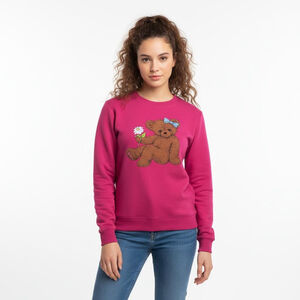 Ross Sportswear Vintage Bear Floral Pink Sweatshirt